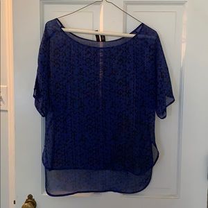 Aqua sheer pattern top